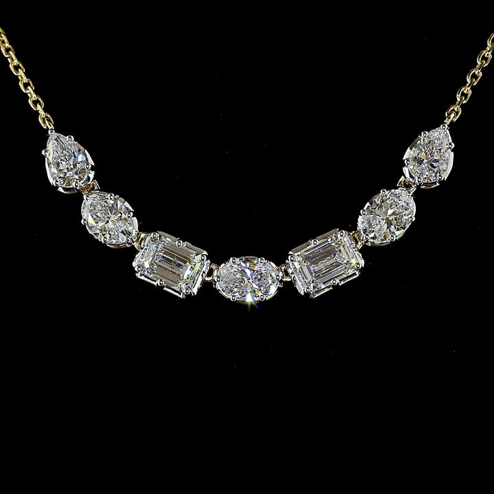 14kt Yellow And White Gold Lab Diamond Necklace