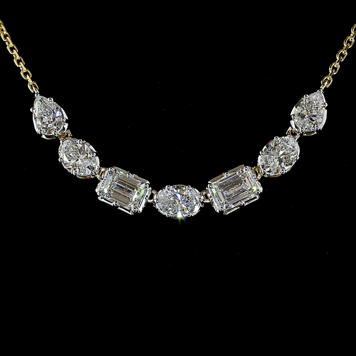 14kt Yellow And White Gold Lab Diamond Necklace