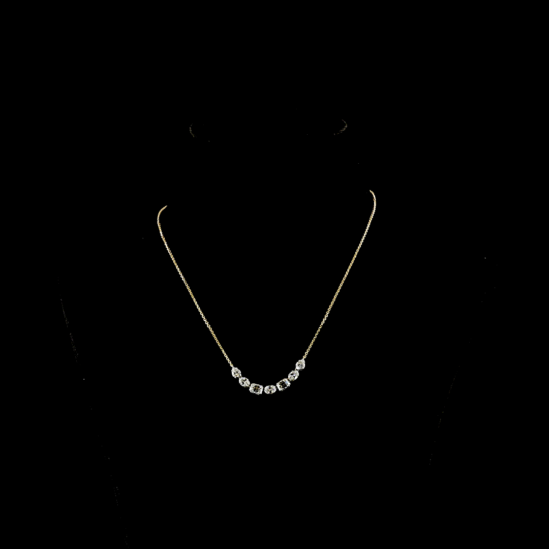14kt Yellow And White Gold Lab Diamond Necklace