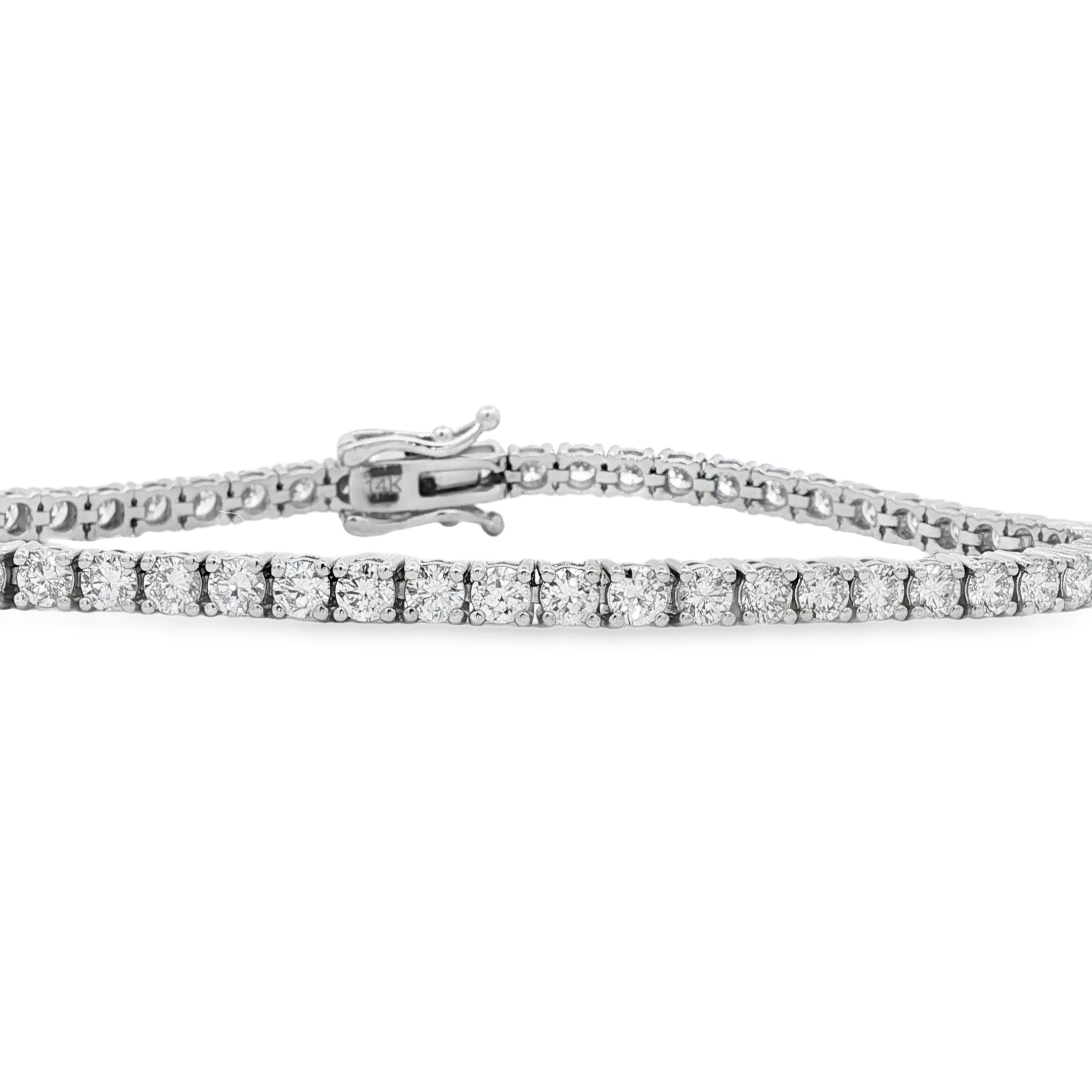 14kt White Gold Lab Diamond Tennis Bracelet