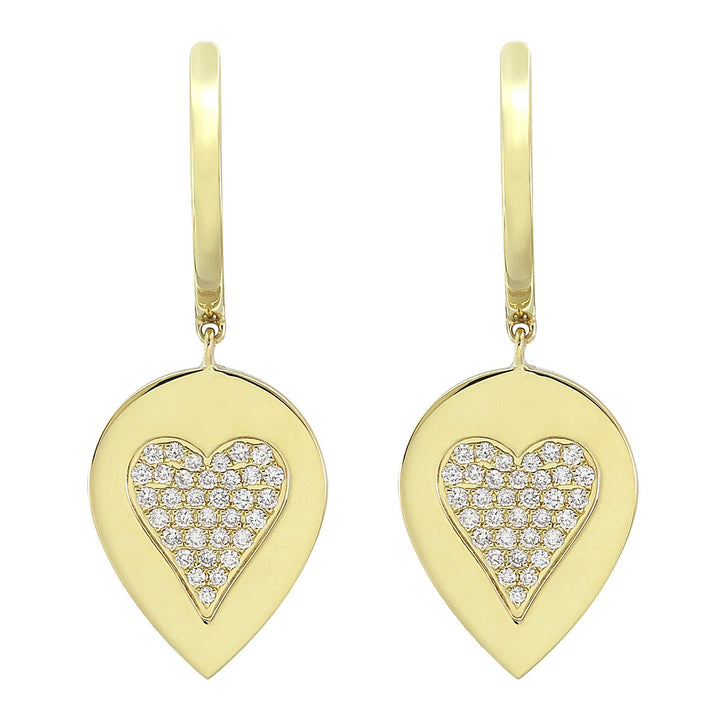 18kt Yellow Gold Diamond Earrings