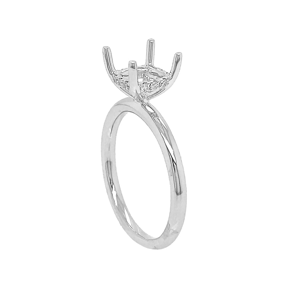 18kt White Gold Diamond Semi Mount