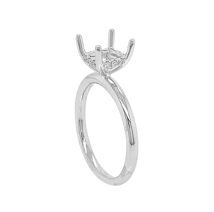 18kt White Gold Diamond Semi Mount