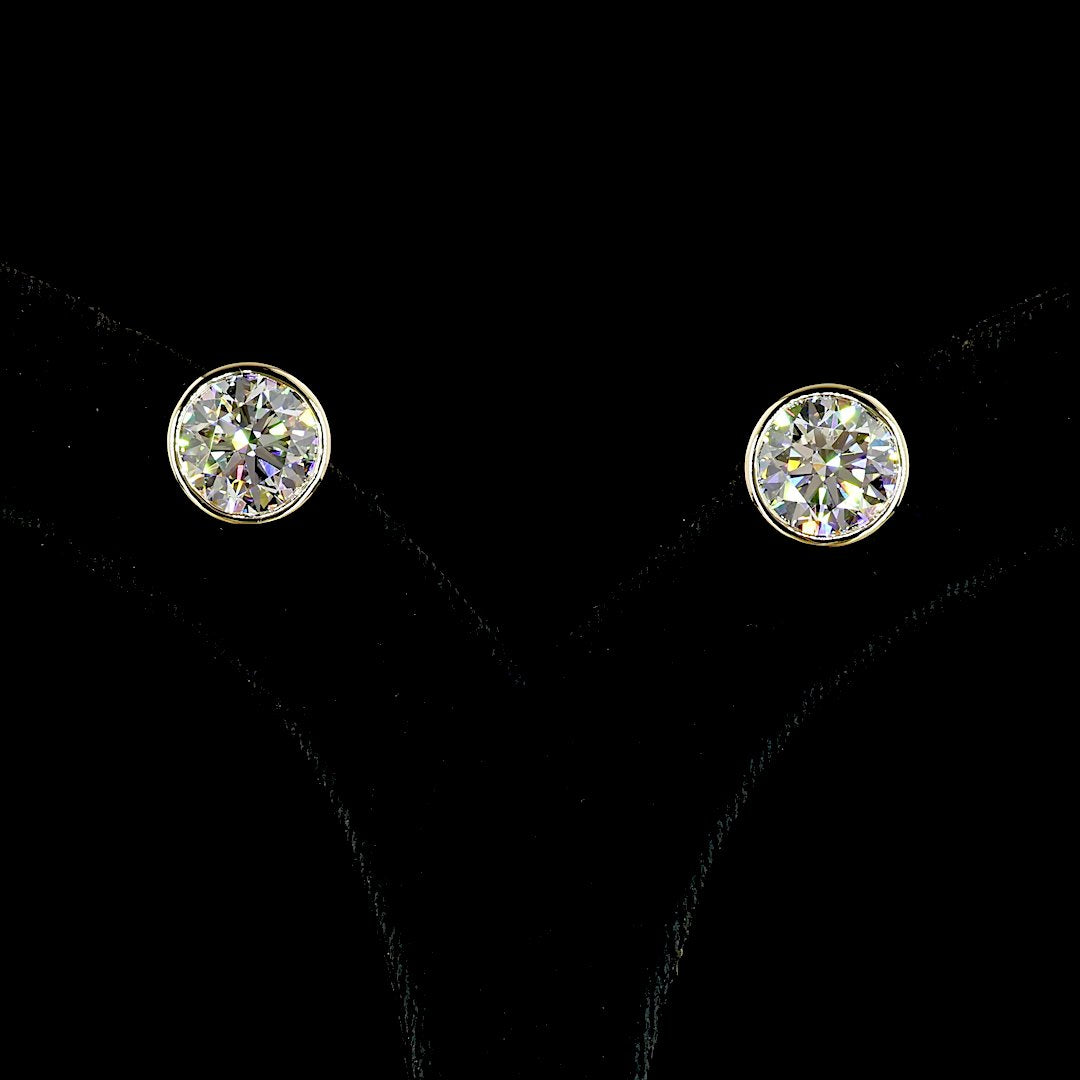 14kt Yellow Gold Lab Diamond Studs