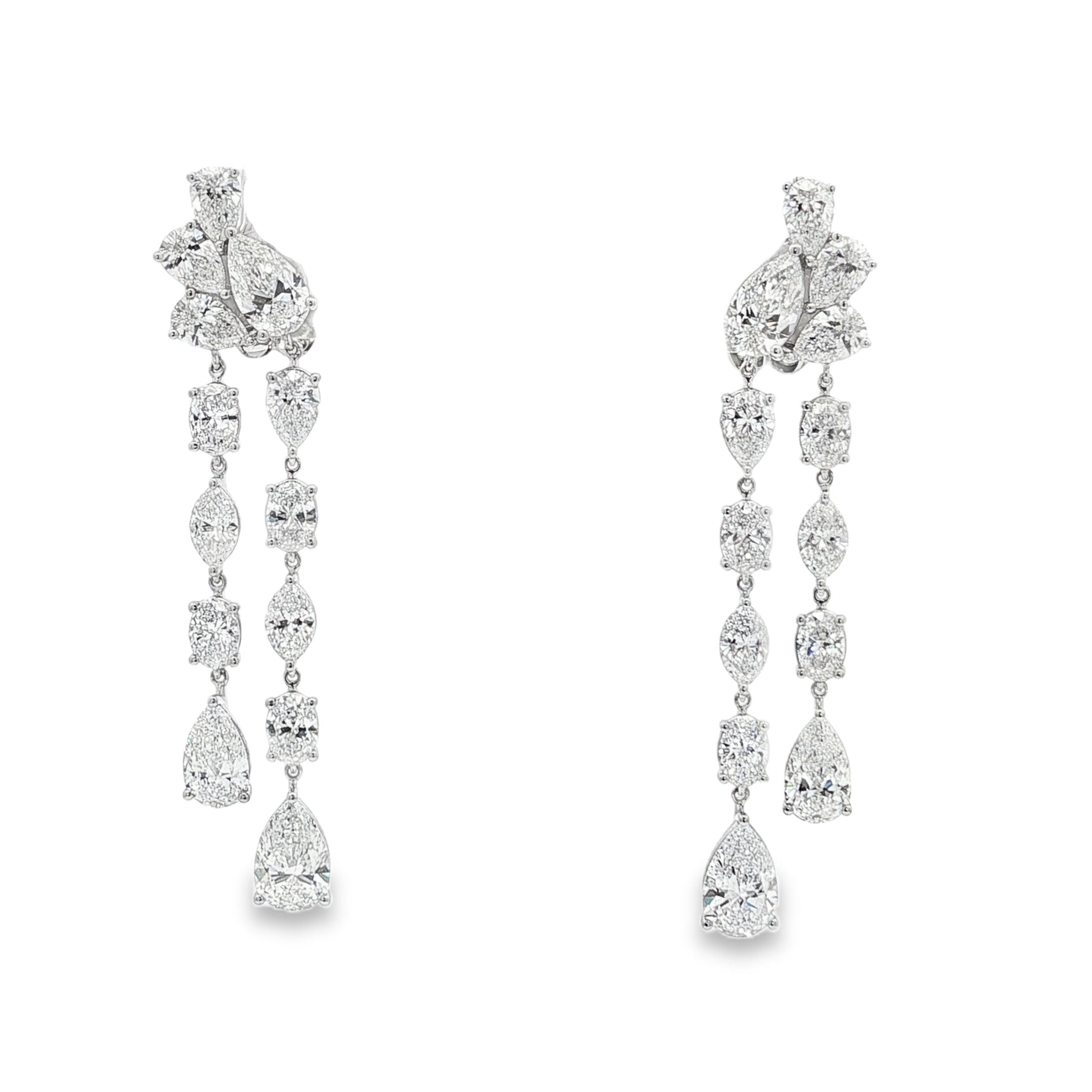 189kt White Gold GIA Certified Diamond Dangling Earring