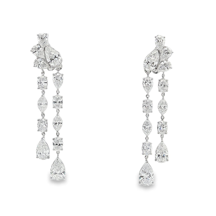 189kt White Gold GIA Certified Diamond Dangling Earring