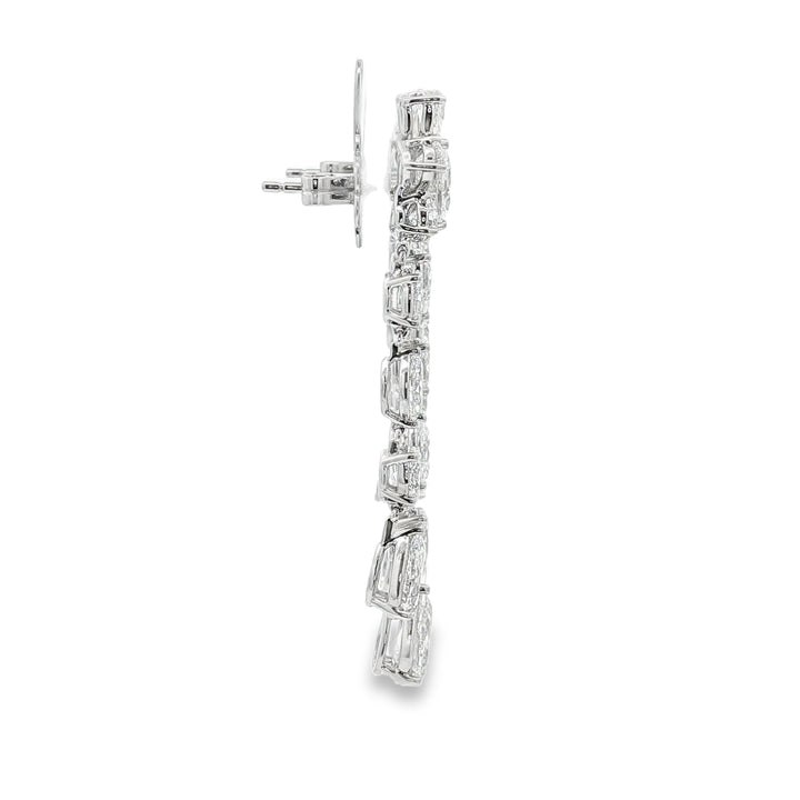 189kt White Gold GIA Certified Diamond Dangling Earring