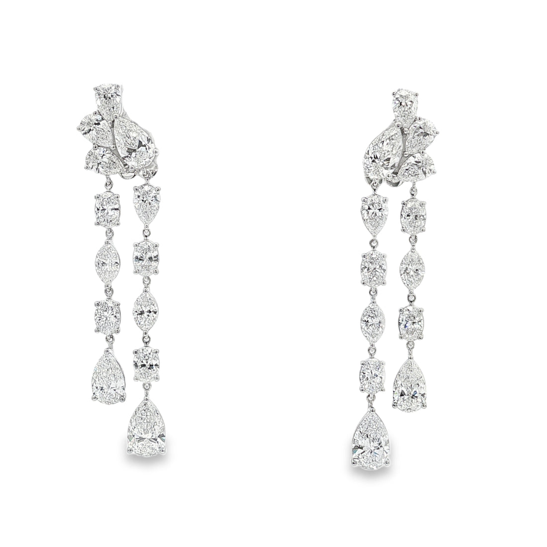 189kt White Gold GIA Certified Diamond Dangling Earring