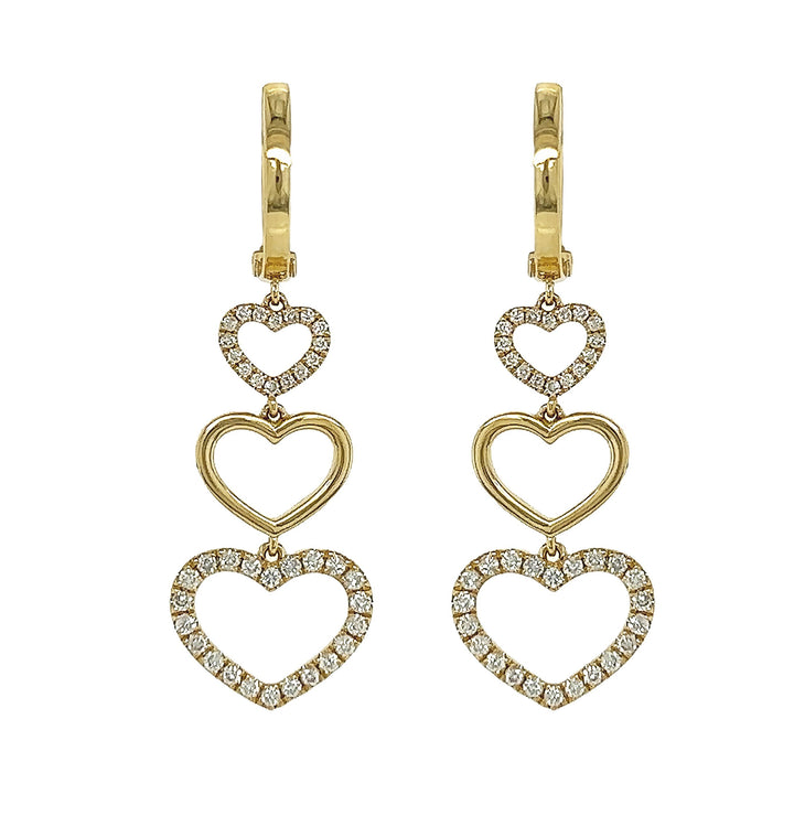 18kt Yellow Gold Diamond Earrings