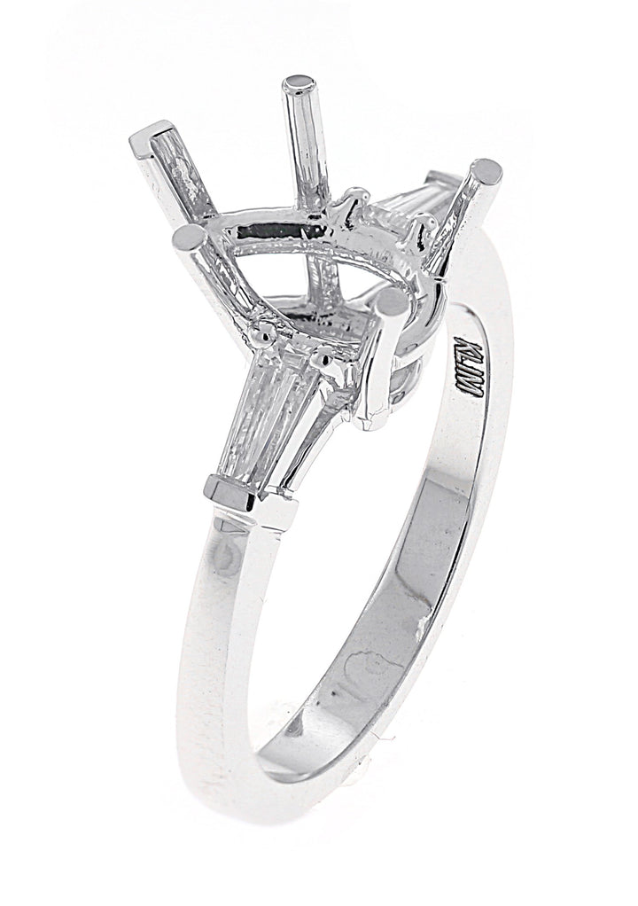18kt White Gold Diamond Semi Mount