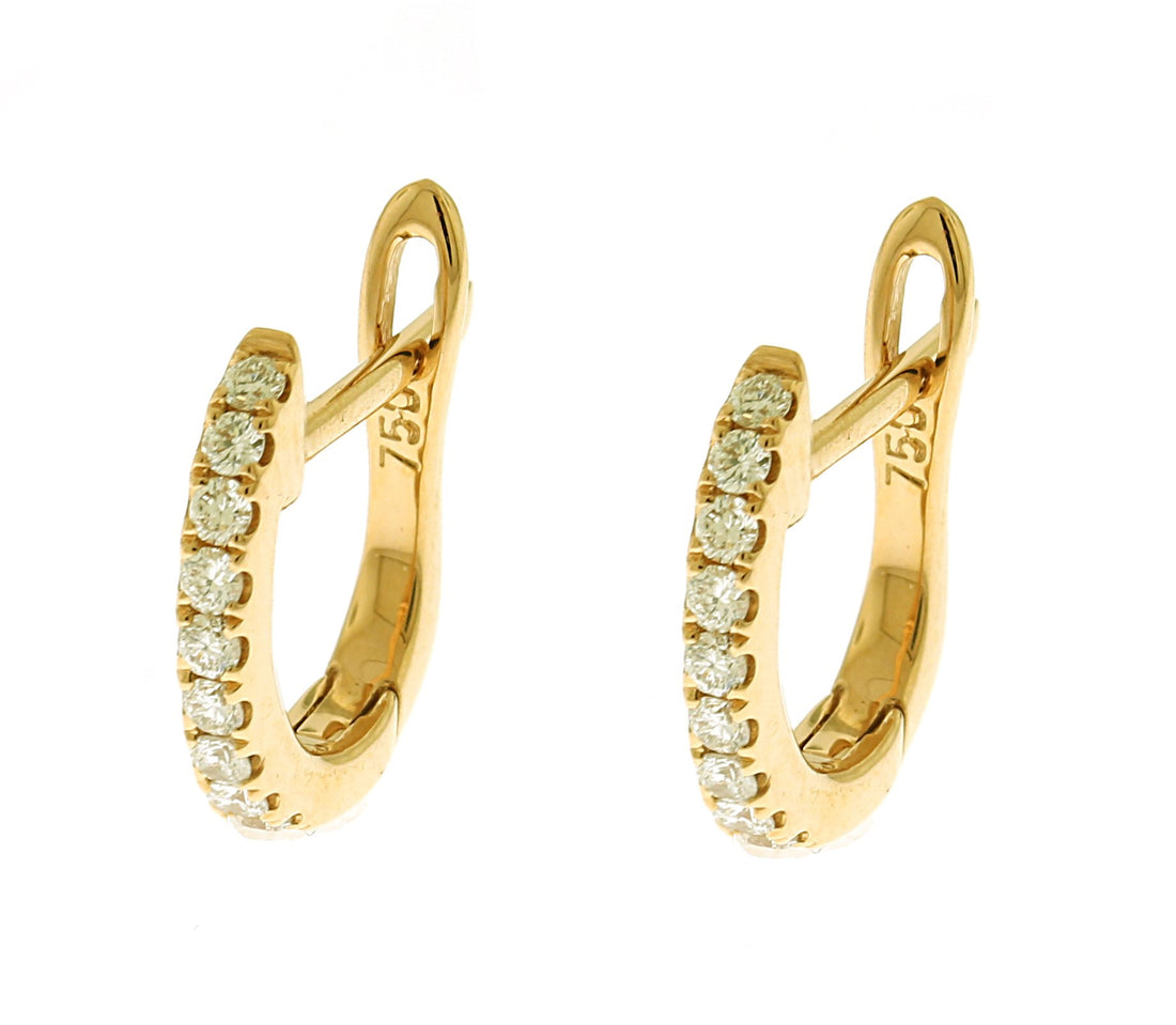14kt Yellow Gold Diamond Earrings