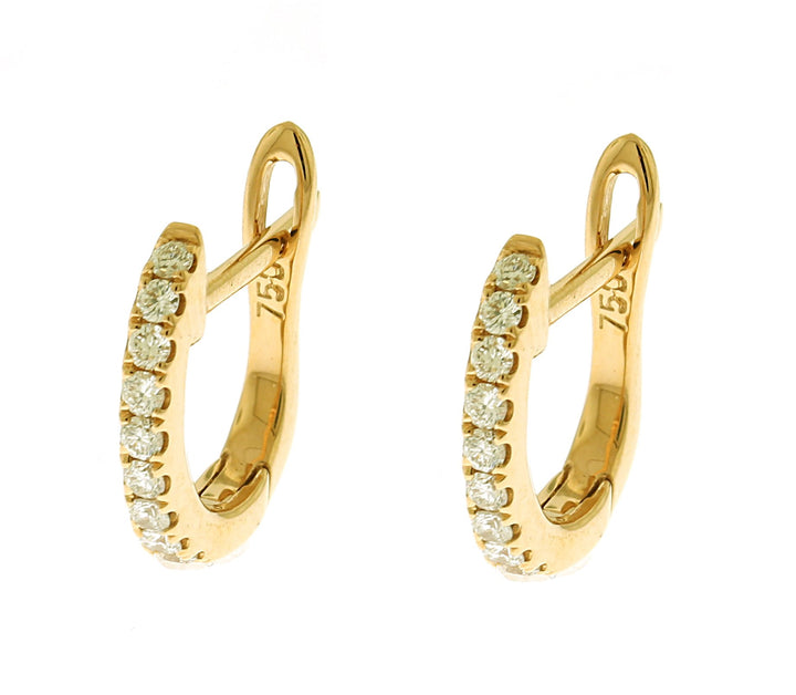 14kt Yellow Gold Diamond Earrings