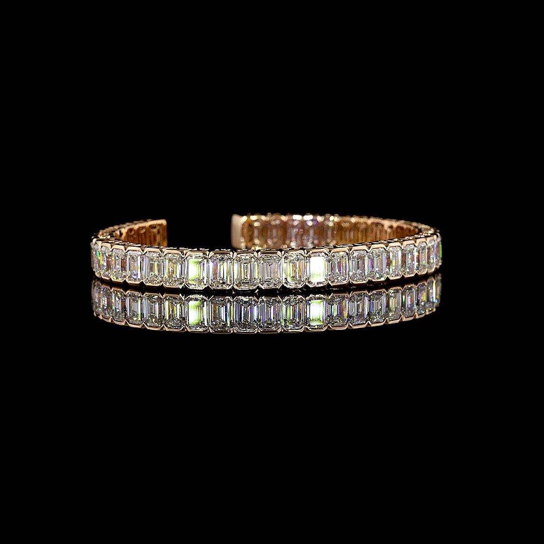 14kt Rose Gold Lab Diamond Bangle