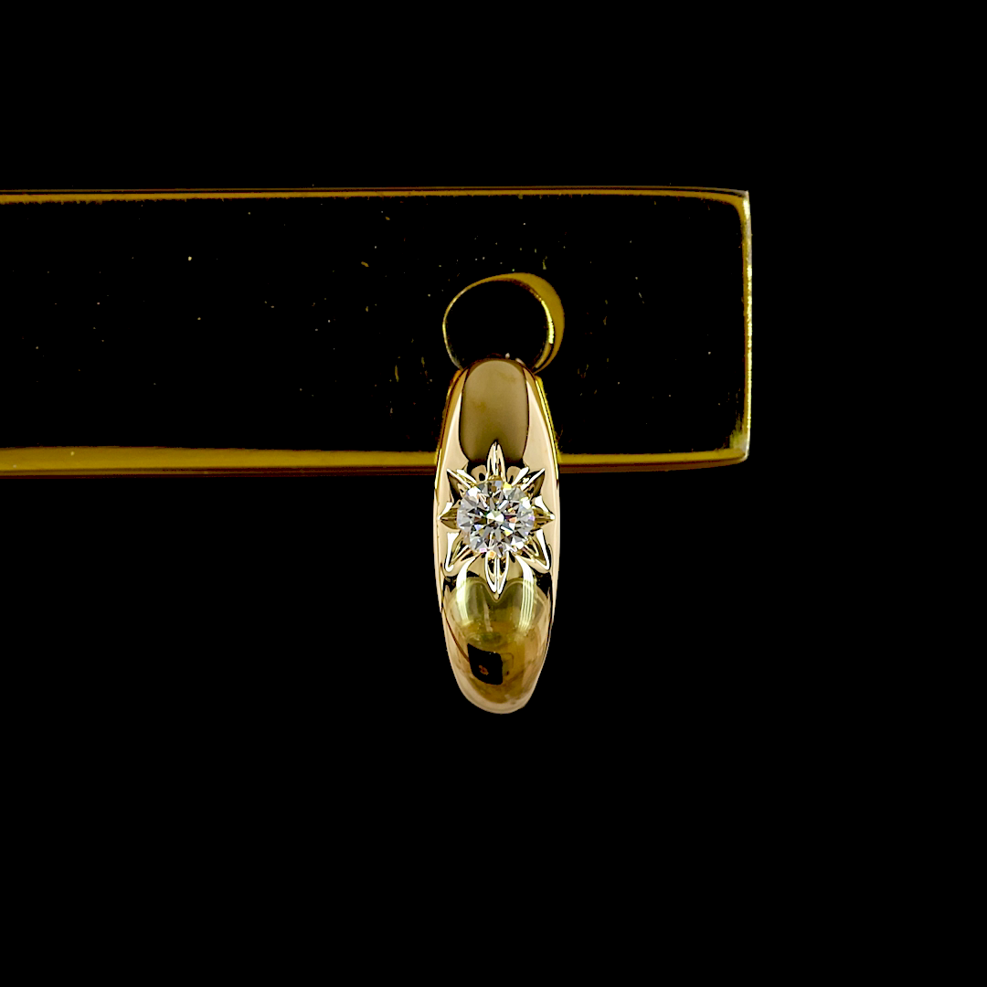 14kt Yellow Gold Lab Diamond Earring