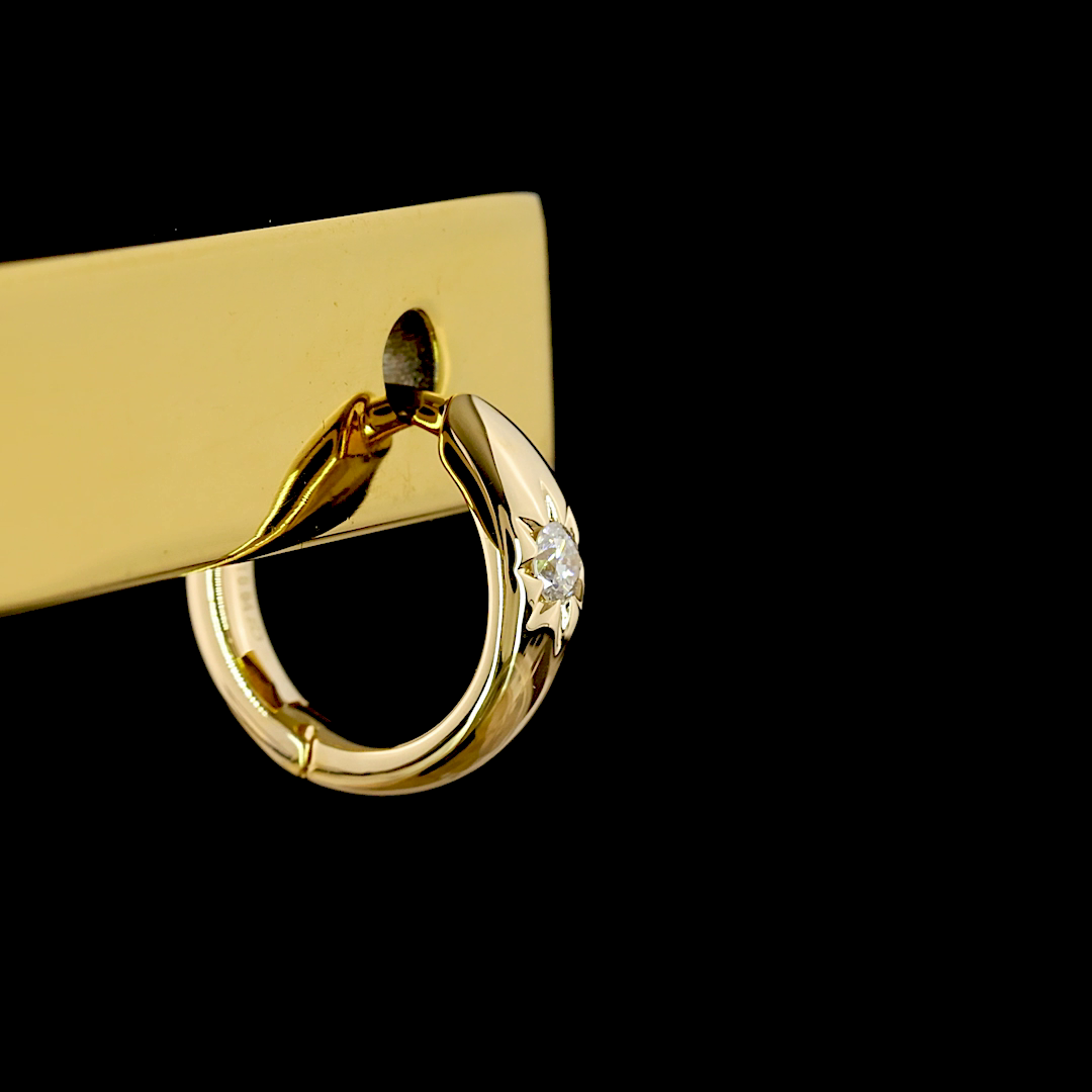 14kt Yellow Gold Lab Diamond Earring