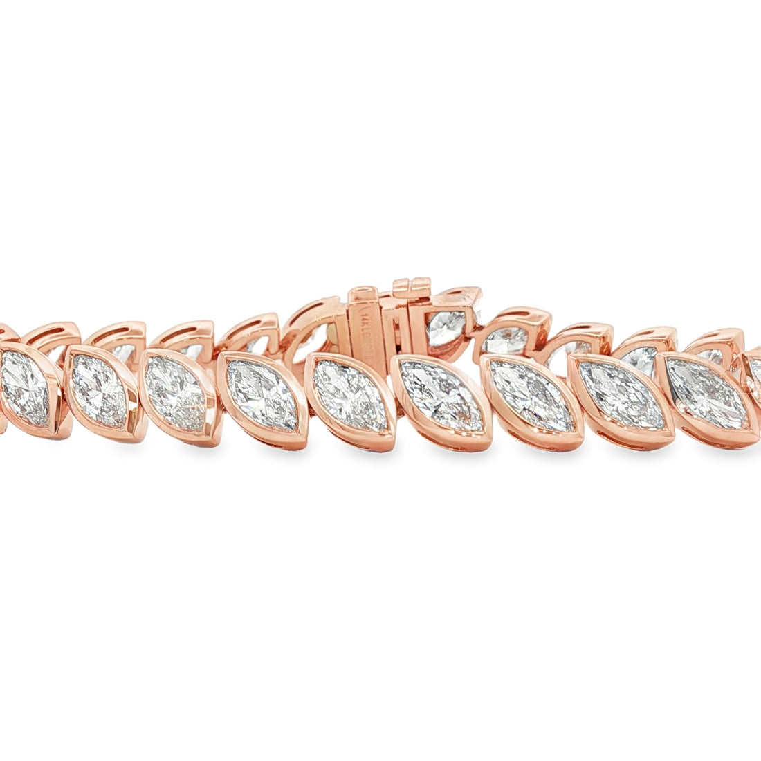 14kt Rose Gold lab Diamond Tennis Bracelet