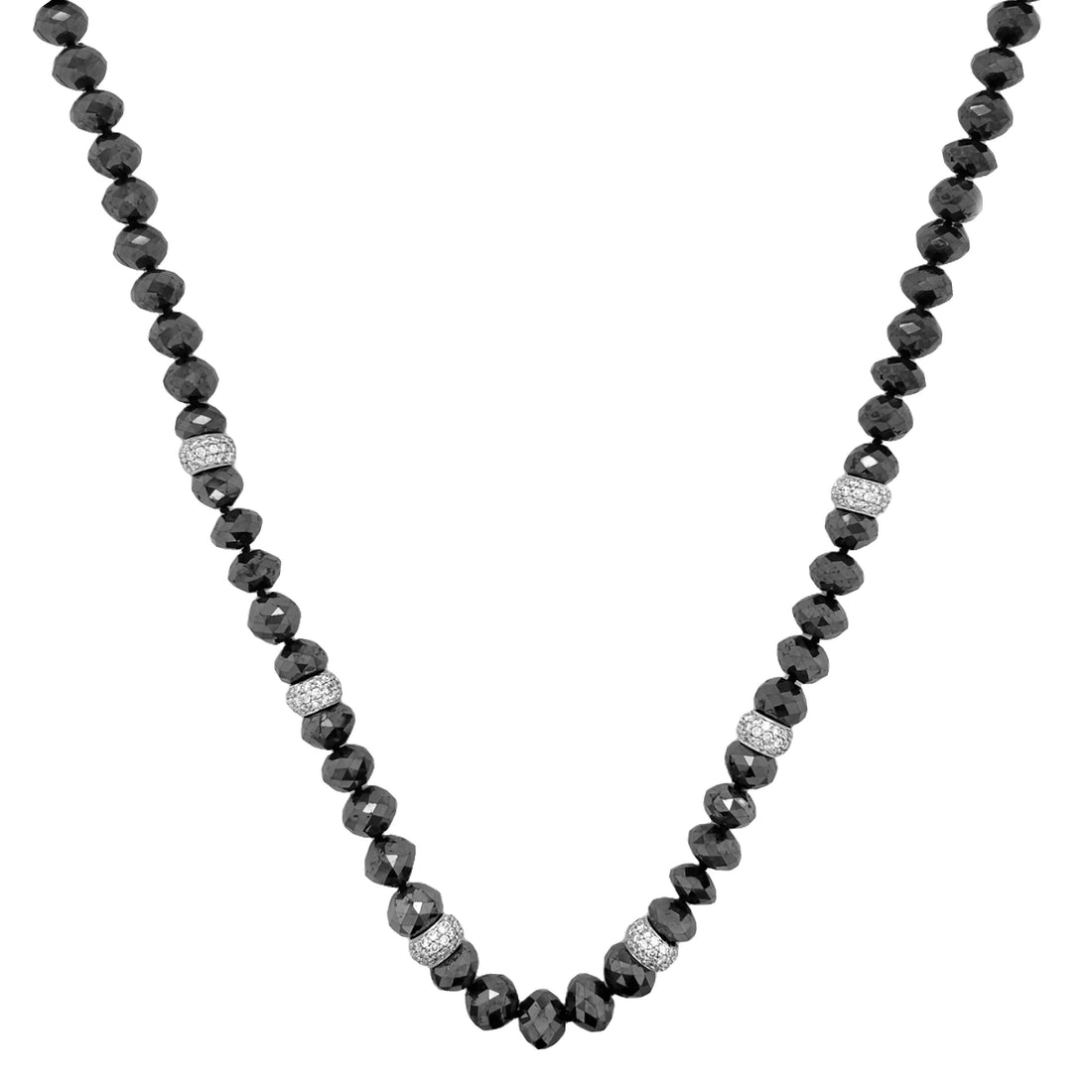18kt Black Gold Diamond and Black Diamond Necklace