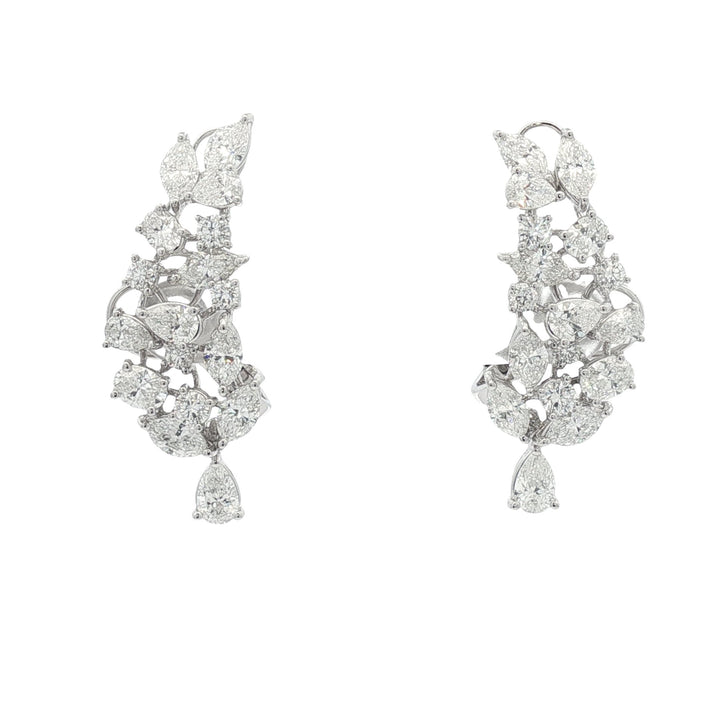 18kt White Gold Diamond Earrings