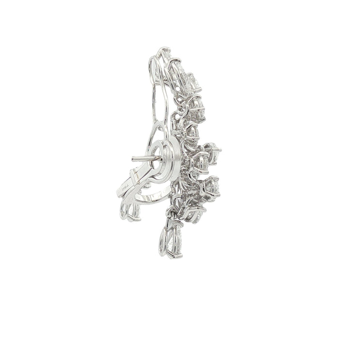 18kt White Gold Diamond Earrings