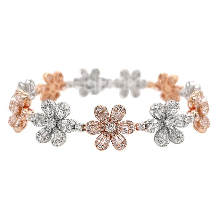 18kt White and Rose Gold Diamond Bracelet