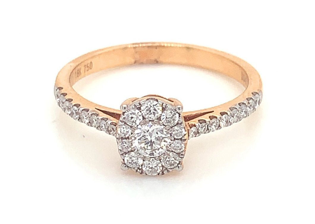 18kt Rose Gold Diamond Ring