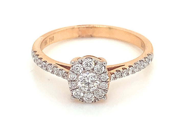 18kt Rose Gold Diamond Ring