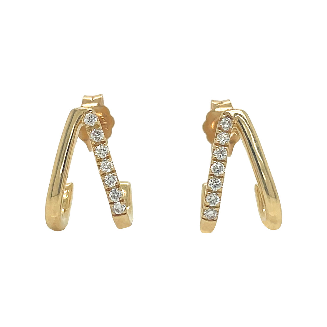 14kt Yellow Gold Lab Diamond Earrings