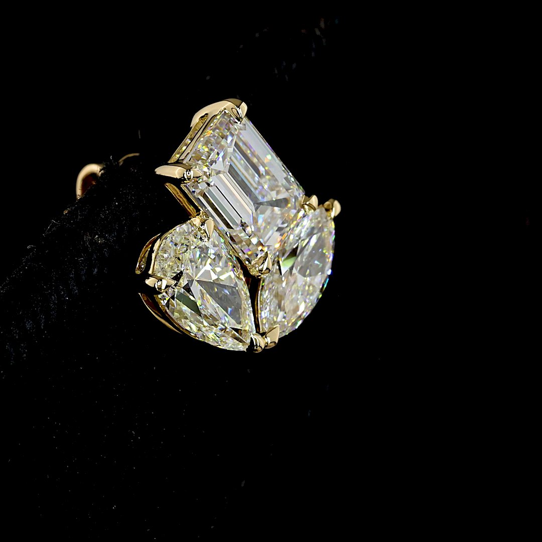 14kt Yellow Gold Lab Diamond Earring
