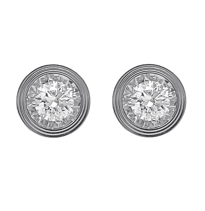 18kt White Gold Diamond Studs