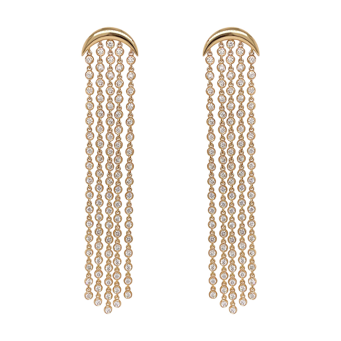 18kt Yellow Gold Diamond Earrings