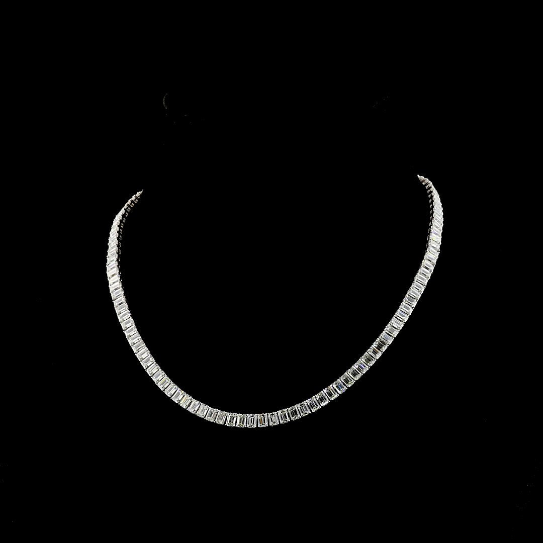 14kt White Gold Lab Diamond Tennis Necklace