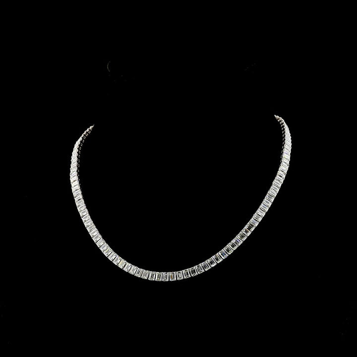 14kt White Gold Lab Diamond Tennis Necklace
