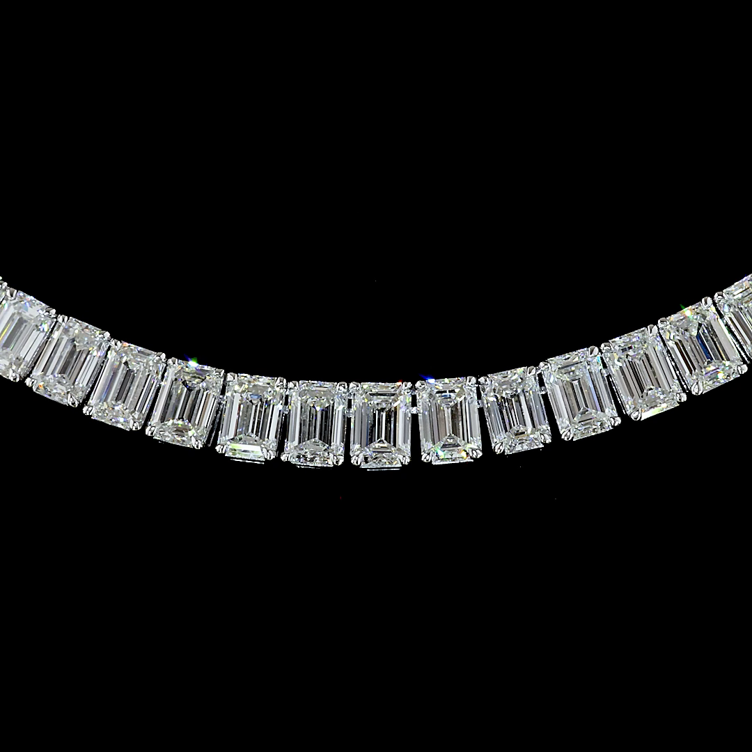 14kt White Gold Lab Diamond Tennis Necklace
