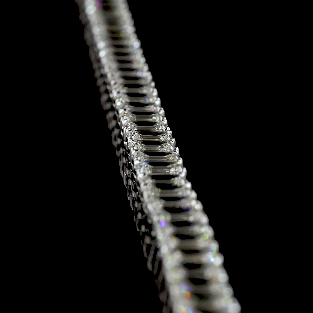 14kt White Gold Lab Diamond Tennis Necklace