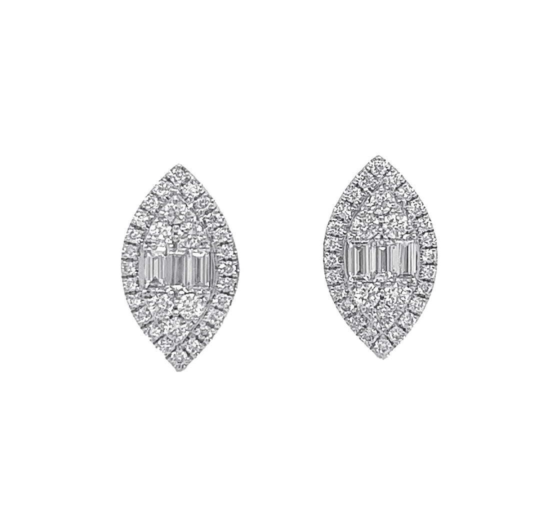 18kt White Gold Diamond Earrings