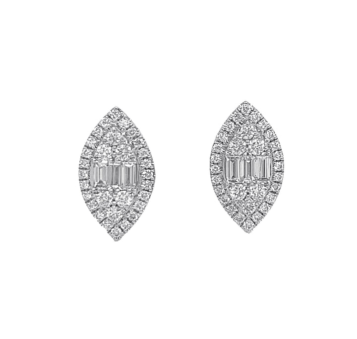 18kt White Gold Diamond Earrings