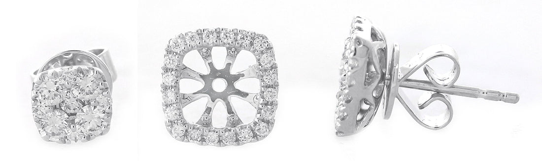 18kt White Gold Diamond Jackets