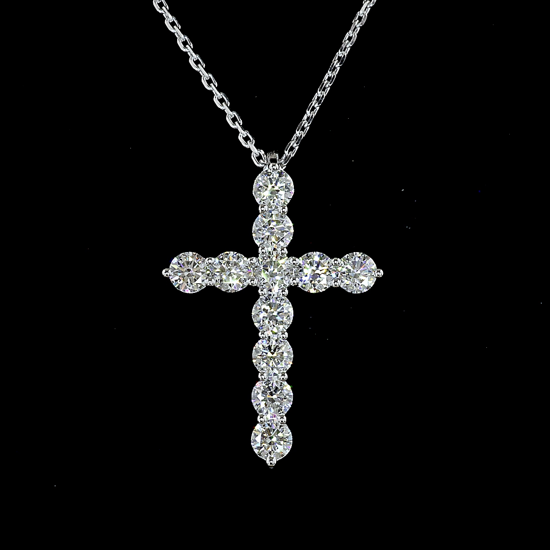 14kt White Gold Lab Diamond Pendant