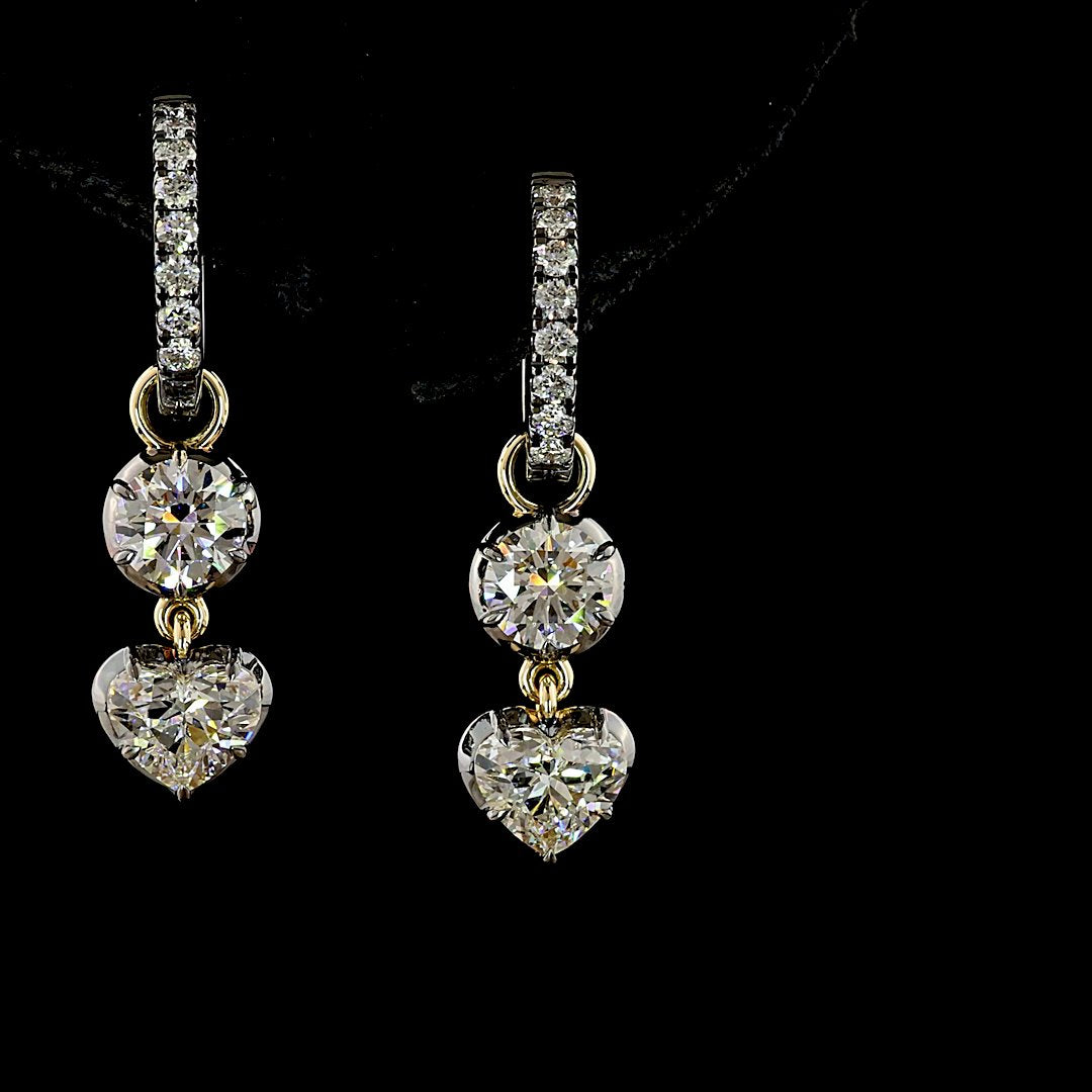 14kt Yellow Gold Lab Diamond Dangling Earrings