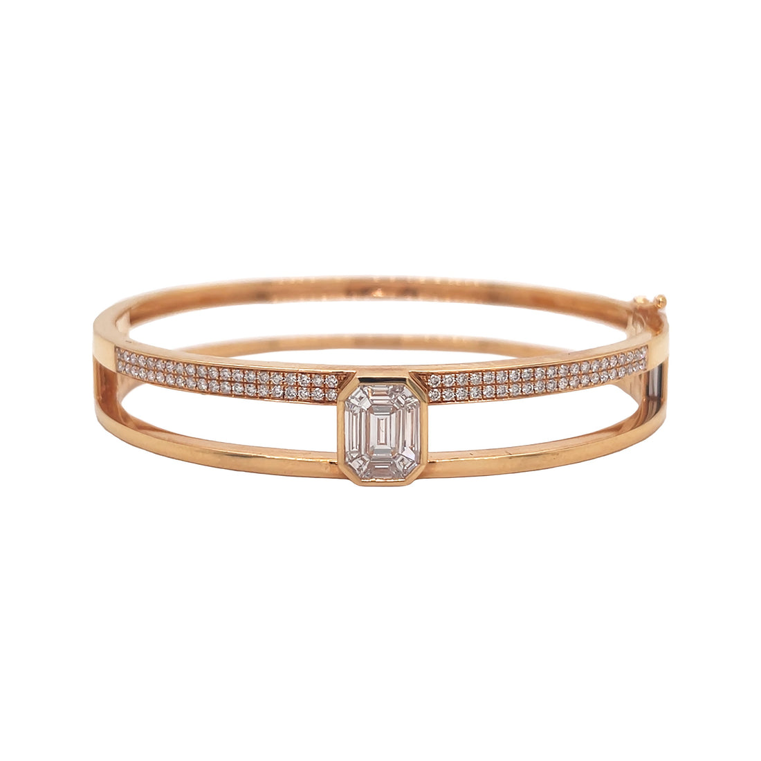 18kt Rose Gold Diamond Bangle