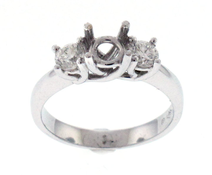 18kt White Gold Diamond Semi Mount