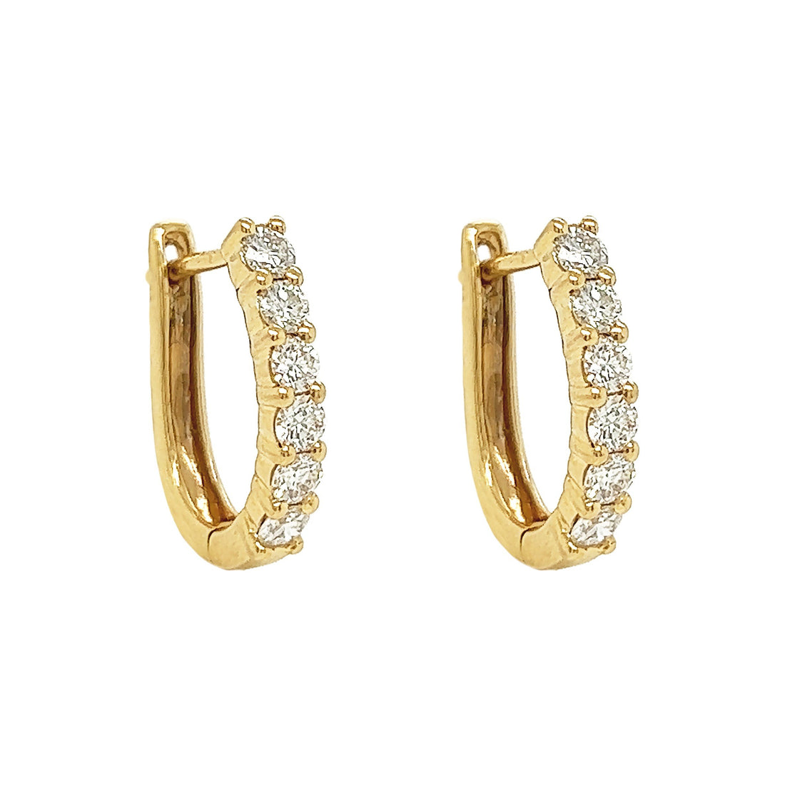18kt Yellow Gold Diamond Earrings