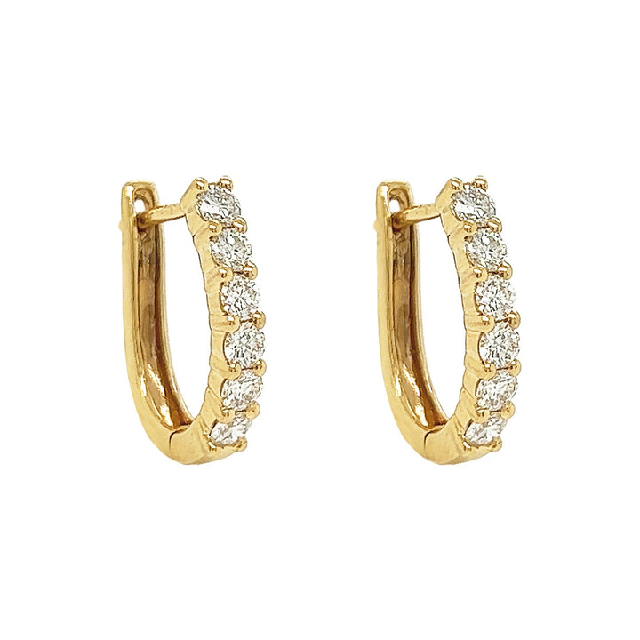 18kt Yellow Gold Diamond Earrings