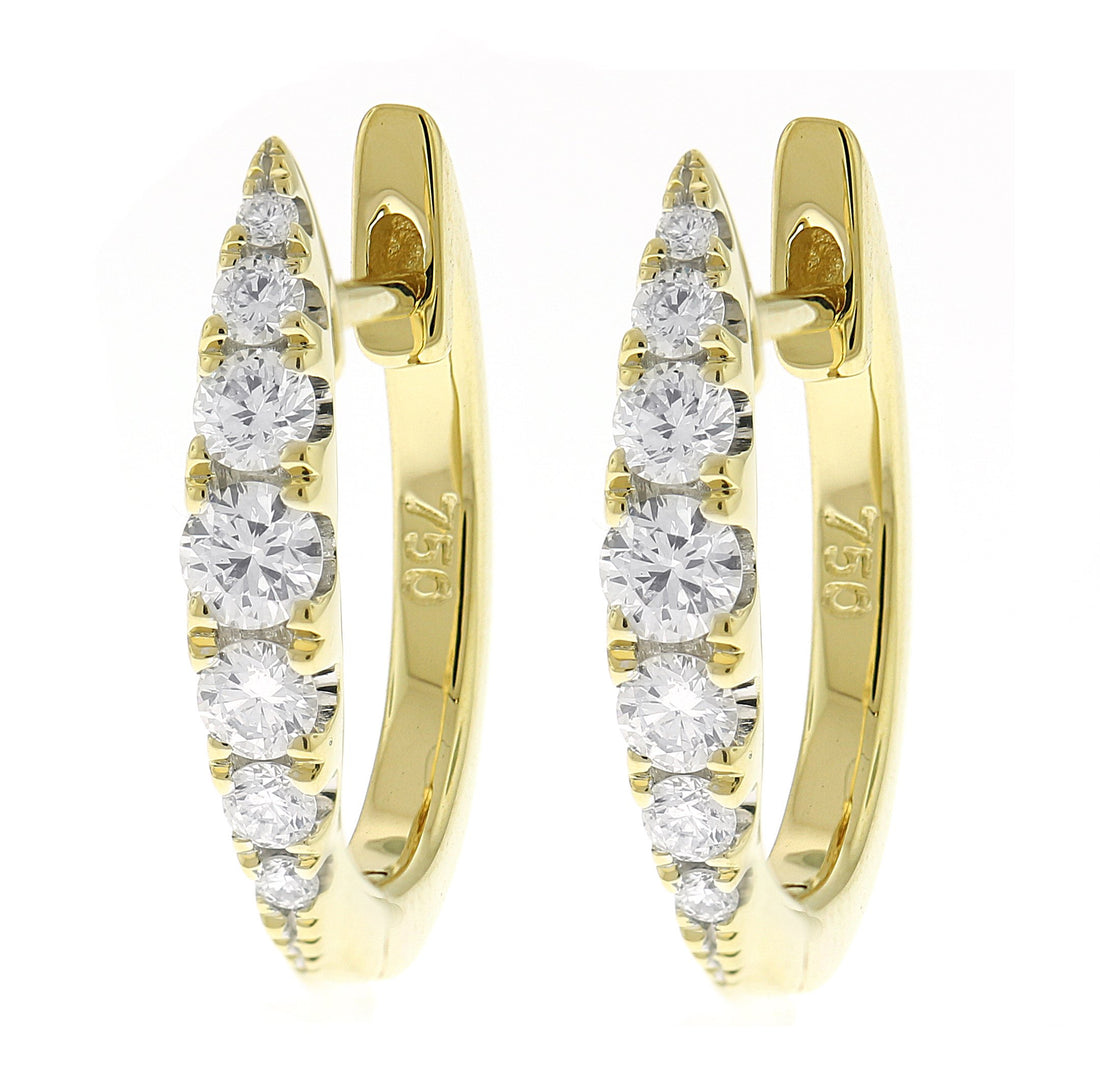 14kt Yellow Gold Diamond Earrings