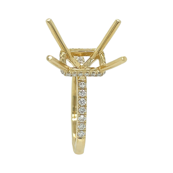 18kt Yellow Gold Diamond Semi Mount