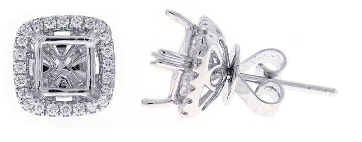 18kt White Gold Diamond Earring Jackets