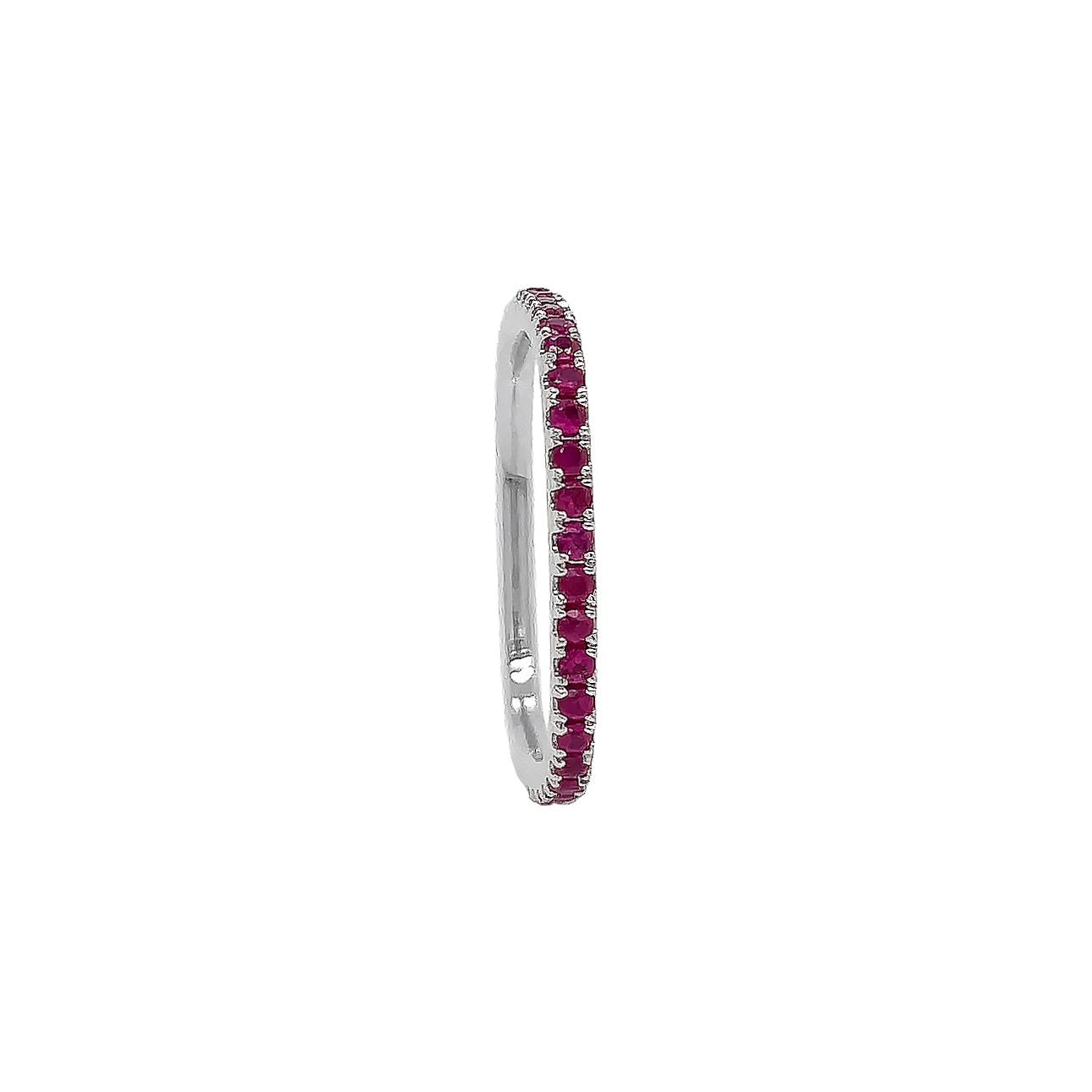 18kt White Gold Ruby Band
