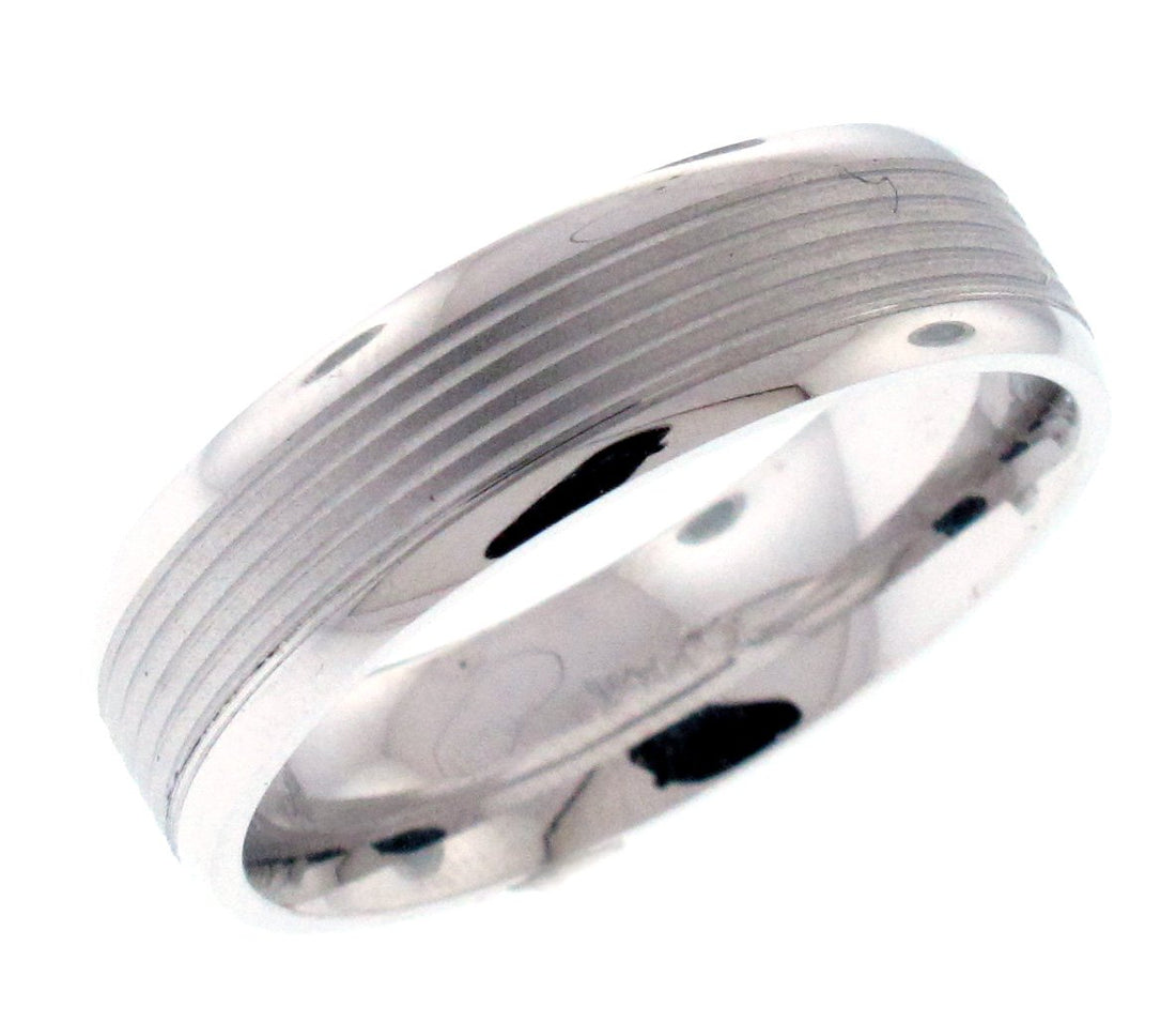 14kt White Gold Men's Wedding Band