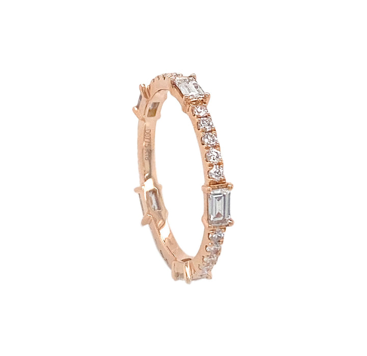 18kt Rose Gold Diamond Band