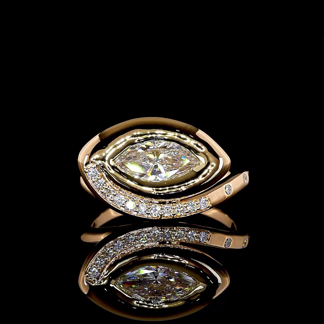 18kt Rose Gold Lab Diamond Ring